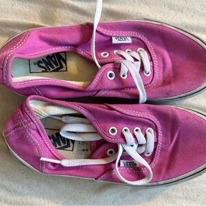 Vans Pink Canvas Sneakers Low-Top Casual
